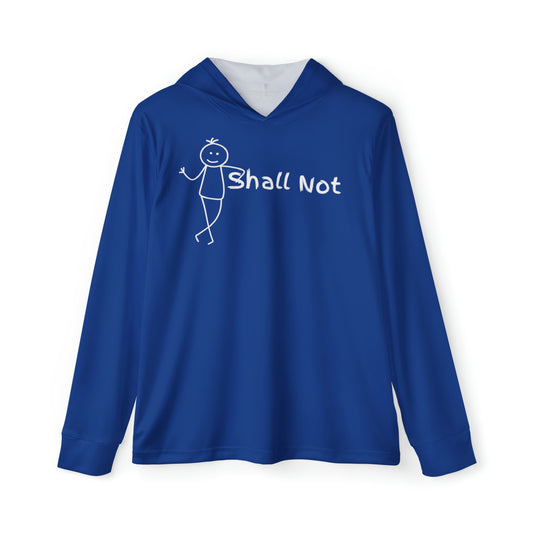 Shall Not (Blue/White) - Men's Sports Warmup Hoodie