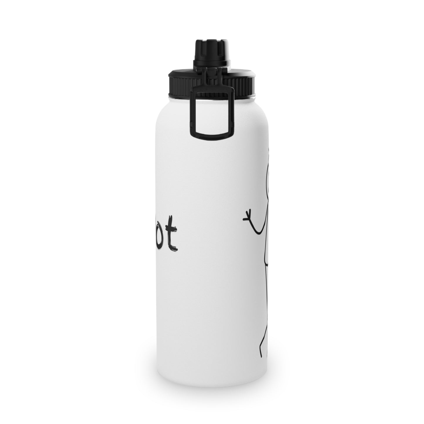 Shall Not - Stainless Steel Water Bottle, Sports Lid