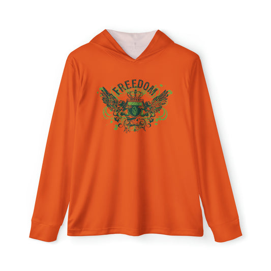 Freedom Wings (Orange/Green) - Men's Sports Warmup Hoodie
