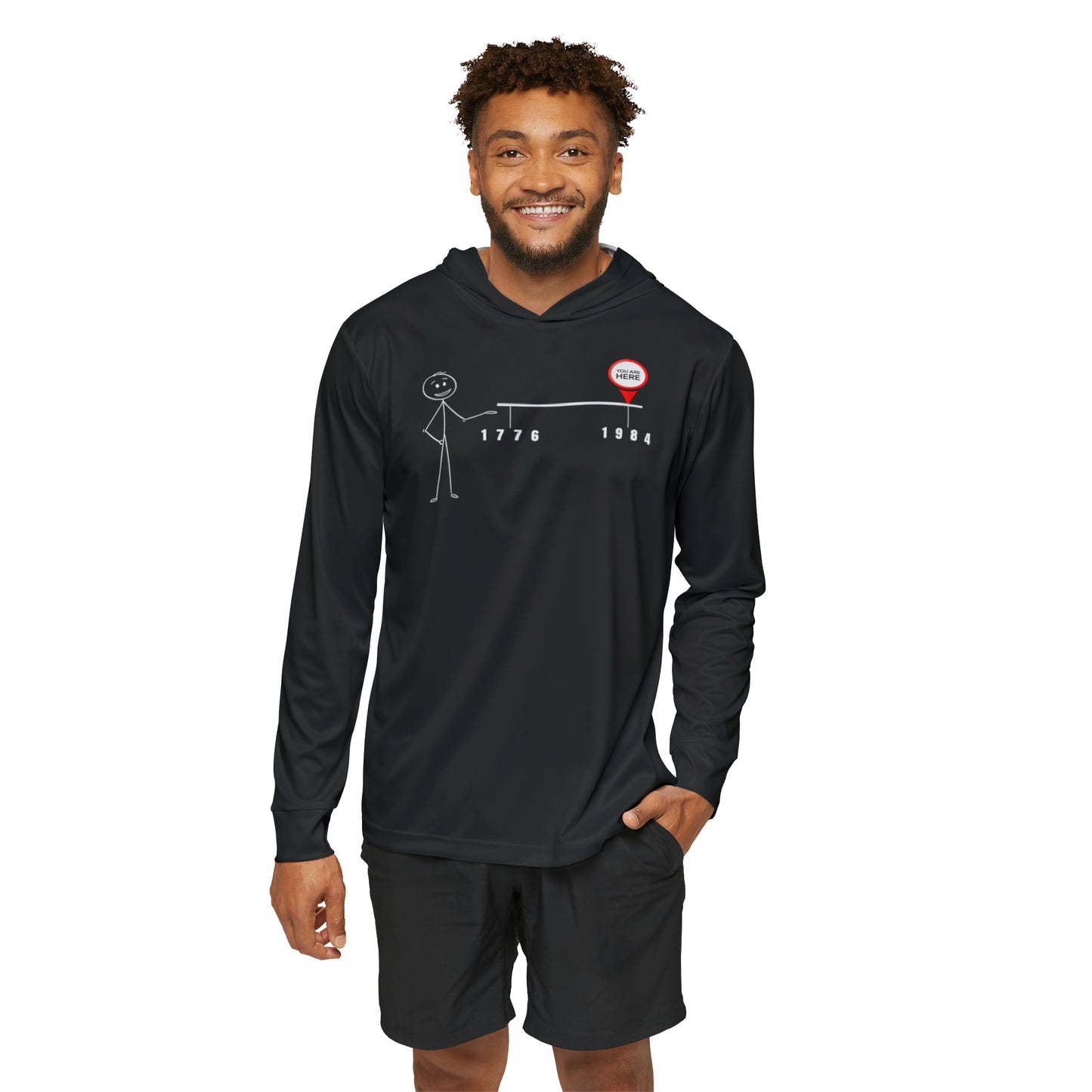 You Are Here - Men's Sports Warmup Hoodie