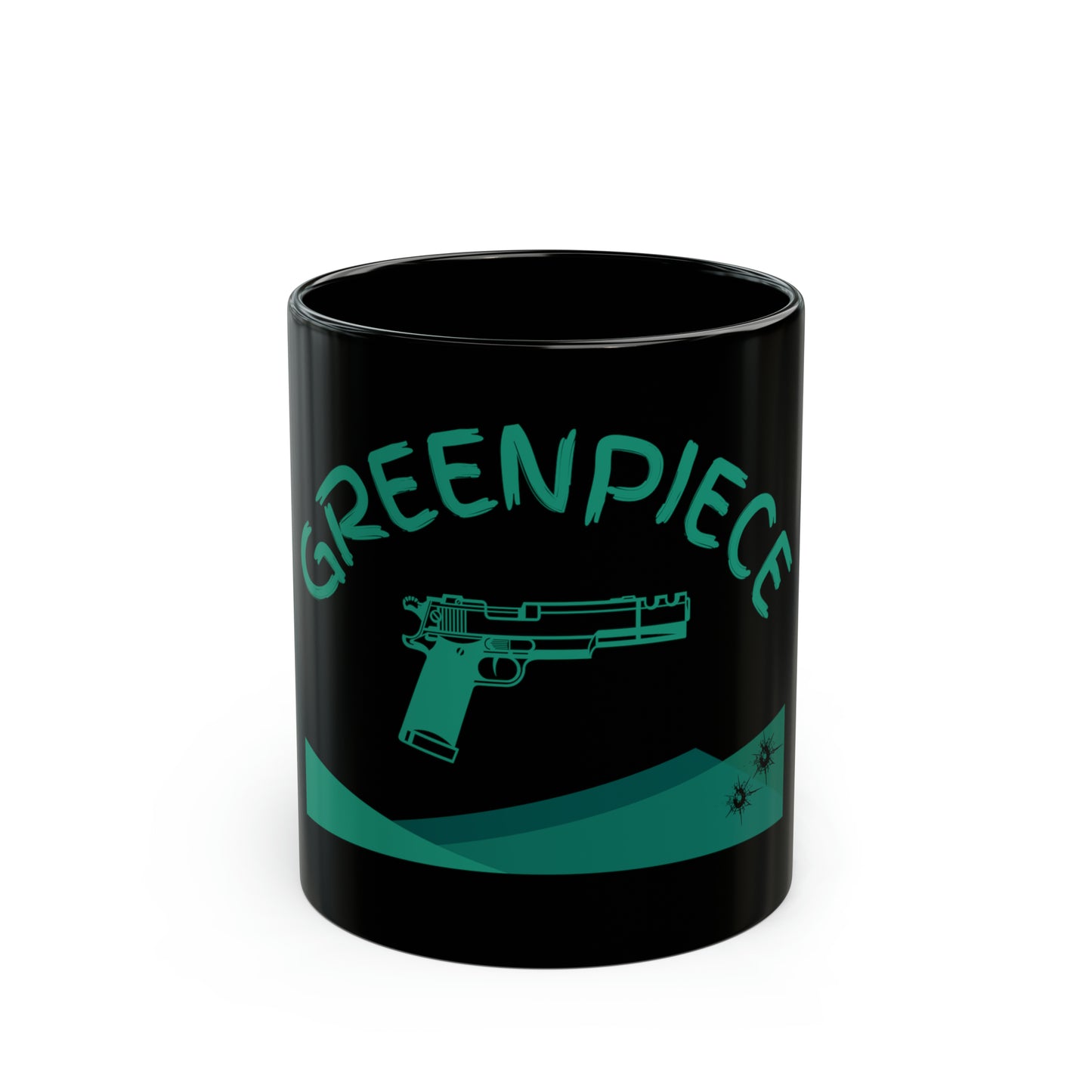 Green PIECE - Black Mug (11oz, 15oz)
